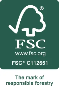 Forest Stewardship Council Logo. ww.fsc.org FSC certification #C112651